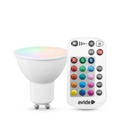   Avide Smart LED GU10 4.2W RGB+W 2700K IR Távirányióval - AR-ASGU10RGBW-4.2W-RC
