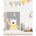 ARS LONGA Obraz miś z balonikami 149-W1  Külső méret 43x53 - ARS-15-29-201-2933  