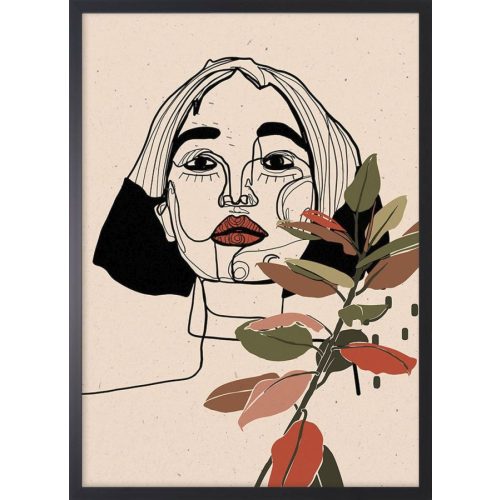 ARS LONGA Obraz linear woman with leaves I 149-06  Külső méret 53x73 - ARS-15-41-201-5402  