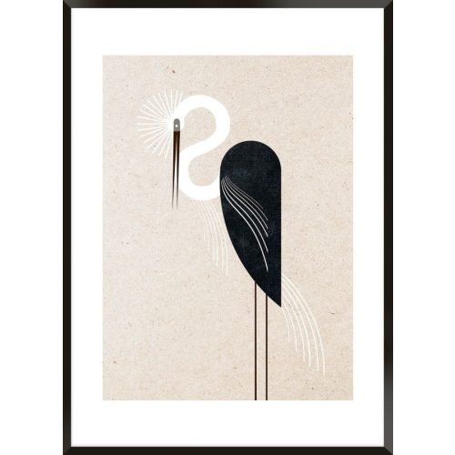 ARS LONGA Obraz bocian w stylu zen 149-06  Külső méret 53x73 - ARS-15-41-201-6065  
