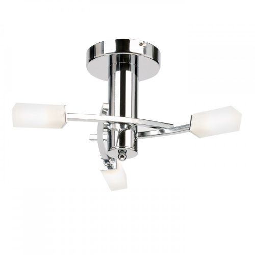 ENDON Havana 3lt Semi flush Chrome plate & frosted glass 3 x 3W LED G9 - ED-146-3CH