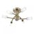 ENDON Havana 6lt Semi flush Antique brass plate & frosted glass 6 x 3W LED G9 - ED-146-6AB