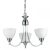 ENDON Alton 3lt Pendant Satin chrome plate & opal glass 3 x 60W E14 golf - ED-1805-3SC