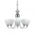 ENDON Alton 5lt Pendant Satin chrome plate & opal glass 5 x 60W E14 golf - ED-1805-5SC