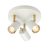 ENDON Gull 3lt Spot Matt white paint & satin brass plate 3 x 7W LED GU10 - ED-59932