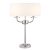 ENDON Nixon 2lt Table Bright nickel plate & vintage white fabric 2 x 40W E14 candle - ED-60804