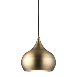   ENDON Brosnan 1lt Pendant Matt antique brass paint 19W LED (SMD 2835) Cool White - ED-61299