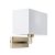ENDON Piccolo 1lt Wall Satin nickel plate & white fabric 60W E27 GLS - ED-61604