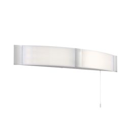   ENDON Onan 2lt Wall Opal pc & chrome acrylic 2 x 6W LED (SMD 2835) Cool White - ED-68930