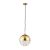 ENDON Paloma 1lt Pendant Gold effect plate & clear ribbed glass 7W LED E14 - ED-68958