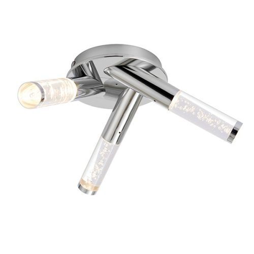 ENDON Essence 3lt Semi flush Chrome plate & clear bubble acrylic 3 x 3.44W LED (COB) Warm White - ED-70254