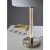 ENDON Andromeda 2lt Table Satin chrome plate & vintage white fabric 40W E27 GLS & 3W LED (SMD 5730) Warm White - ED-71621