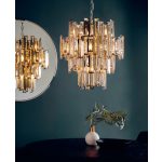 ENDON Viviana 12lt Pendant Chrome plate & champagne crystal 12 x 40W E14 candle - ED-72744