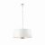 ENDON Harvey 3lt Pendant Bright nickel plate & vintage white fabric 3 x 40W E14 candle - ED-73021