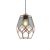 ENDON Ripley 1lt Pendant easyfit Antique solid brass & clear/smoked glass 10W LED E27 or B22 - ED-73296