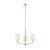 ENDON Ortona 3lt Pendant Matt antique brass plate & vintage white fabric 3 x 40W E14 candle - ED-73411