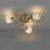 ENDON Aherne 3lt Semi flush Antique brass plate with clear glass & antique brass wire 3 x 33W G9 clear capsule - ED-73758