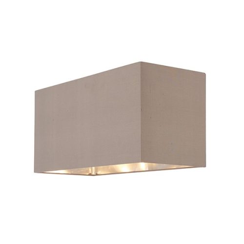 ENDON Cassier 1lt Shade Taupe silk & bright nickel plate 40W E27 or B22 GLS - ED-74417