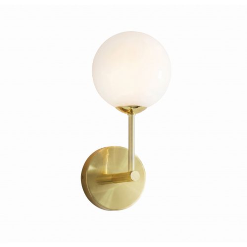 ENDON Otto 1lt Wall Satin brass plate & opal glass 3W LED G9 - ED-75960