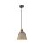 ENDON Franklin 1lt Pendant Taupe & antique brass plate 40W E27 GLS - ED-76328