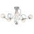 ENDON Auria 6lt Semi flush Chrome plate & clear glass with chrome beaded wire 6 x 3W LED G9 - ED-76349