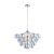 ENDON Infinity 6lt Pendant Chrome plate & iridescent glass 6 x 28W G9 clear capsule - ED-76450