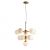 ENDON Oscar 11lt Pendant Satin brass plate & gloss white glass 11 x 18W G9 clear capsule - ED-76500
