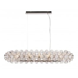  ENDON Marella 8lt Pendant Bright nickel plate & clear glass 8 x 7W LED E14 - ED-76507