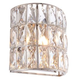   ENDON Verina 1lt Wall Clear crystal & chrome plate 3W LED G9 - ED-76515