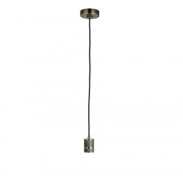   ENDON Urban 1lt Pendant Antique brass plate 60W E27 GLS - ED-76587