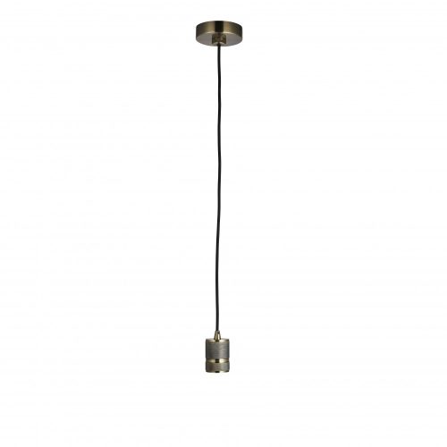 ENDON Urban 1lt Pendant Antique brass plate 60W E27 GLS - ED-76587