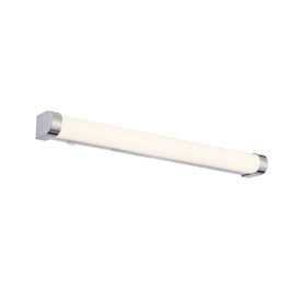   ENDON Moda 1lt Wall White ribbed & chrome effect plastic 15W LED tape module (SMD 2835) Daylight White - ED-76656