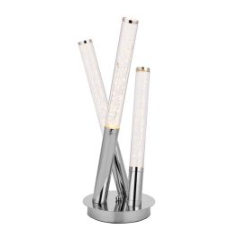   ENDON Glacier 3lt Table Polished stainless steel & clear bubble acrylic 3 x 1.35W LED (SMD 2835) Warm White - ED-76771