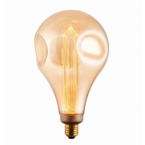 Endon XL E27 LED Dimple Globe 148mm dia 2.5w amber - ED-77085