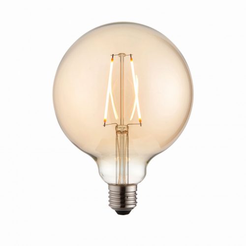 ENDON E27 LED filament globe 1lt Accessory Amber glass 2W LED E27 Warm White - ED-77111