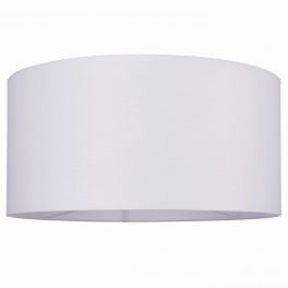   ENDON Cylinder 1lt Shade Vintage white fabric 60W E27 or B22 GLS - ED-77515