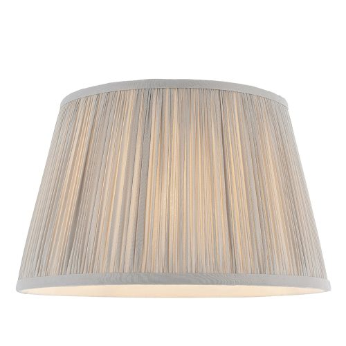ENDON Freya 1lt Shade Silver silk 60W E27 or B22 GLS - ED-79629