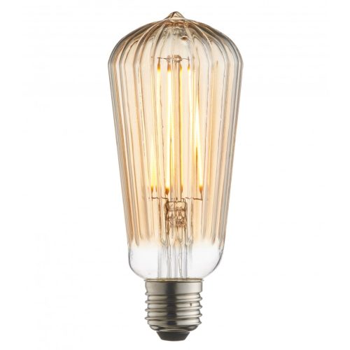 Endon Ribb Pear E27 LED filament 4w amber - ED-80181