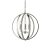 ENDON Ritz 3lt Pendant Bright nickel plate with clear crystal & faceted acrylic 3 x 40W E14 candle - ED-81507