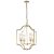 ENDON Edrea 4lt Pendant Satin brass plate & frosted glass 4 x 6W LED E14 - ED-81914