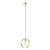 ENDON Hoop 1lt Pendant Brushed brass plate 40W E27 GLS - ED-81921