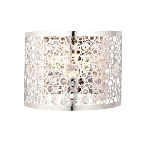 ENDON Fayola 1lt Wall Chrome plate & clear crystal 25W G9 clear capsule - ED-81976