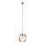 ENDON Hoop 1lt Pendant Brushed copper plate 40W E27 GLS - ED-90456
