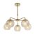 ENDON Dimple 5lt Pendant Satin brass plate & champagne lustre glass 5 x 25W E14 golf - ED-91969