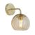 ENDON Dimple 1lt Wall Satin brass plate & champagne lustre glass 25W E14 golf - ED-91970