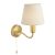 ENDON Conway 1lt Wall Satin brass plate & ivory linen mix fabric 3W LED G9 - ED-93852
