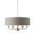 ENDON Highclere 6lt Pendant Bright nickel plate & charcoal fabric 6 x 40W E14 candle - ED-94373