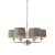 ENDON Highclere 6lt Pendant Bright nickel plate & charcoal fabric 6 x 28W E14 Eco golf - ED-94381