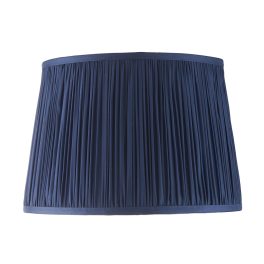   ENDON Wentworth 1lt Shade Midnight blue silk 60W E27 or B22 GLS - ED-94384