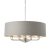 ENDON Highclere 8lt Pendant Bright nickel plate & charcoal fabric 8 x 40W E14 candle - ED-94415